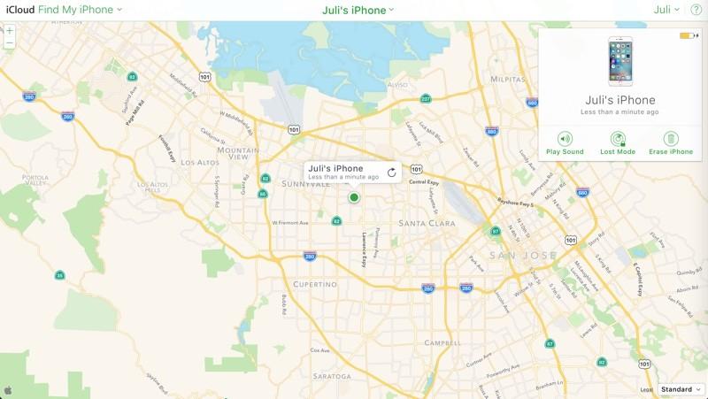 Whether it's been lost or stolen, if it has power and is connected to Wi-Fi or a cellular network, the approximate location of the iphone will show up on a map.