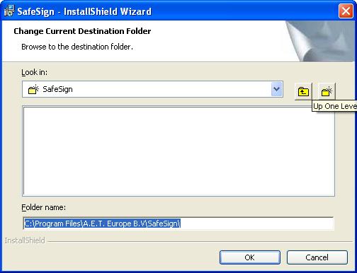 Browse Clicking Browse will allow you to install SafeSign Identity Client in another destination folder.