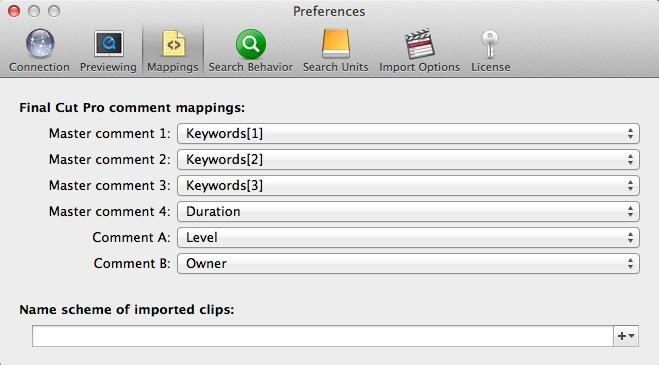 4.3.3 Mappings The Mappings tab is used to define which metadata will be imported into Final