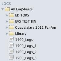 5.3.2 Logs The Logs section displays all logsheets available in IPDirector as well as their content. To display the content of a logsheet, click on it to select it.