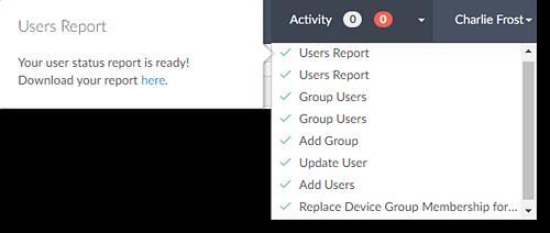 Manage admin activities When a user makes changes in the Admin Center, each change is tracked as an activity.