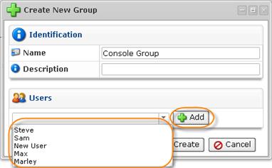 3. The "Create New Group" window will appear. Define the group name and description (optionally).