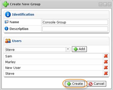 After you have added the users, click "Create.