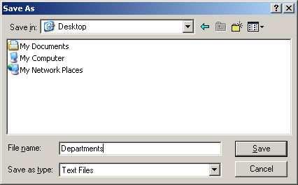 The Save As dialog box appears 20. Select a location for the file to save to (e.g. Desktop or My Documents) 21.