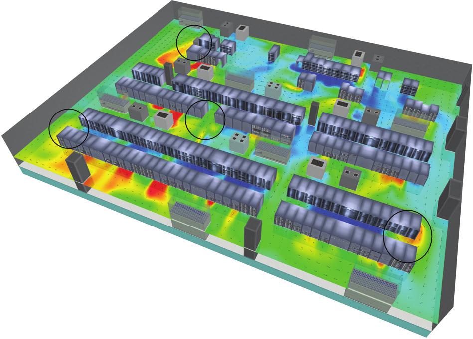 Recommendations The results produced by the CFD simulation for as-is conditions provided the insights to assess the cooling performance of the data center and propose modifications, which can be
