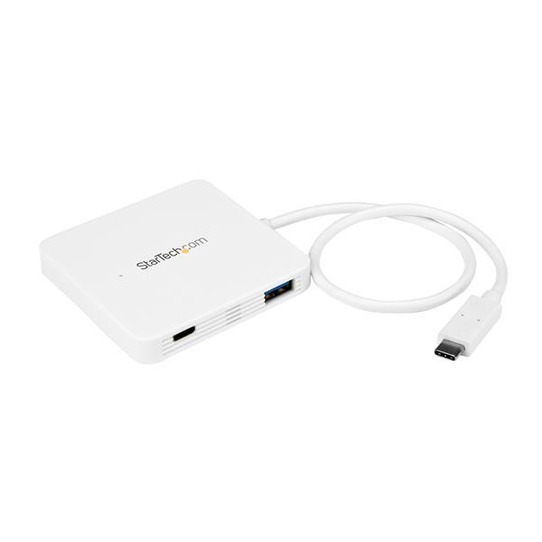 3-Port USB-C Hub with Power Delivery - USB-C to 3x USB-A - USB 3.0 Hub - White Product ID: HB30C3APDW This TAA compliant 3-port USB 3.