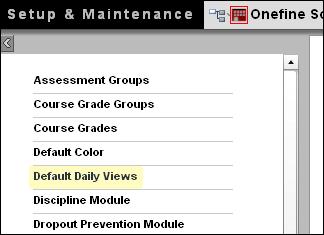 Figure 3-3 Figure 3-4 The Manage Default Daily Views page