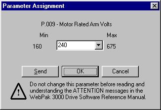 Send does not exit the parameter Assignment dialog box, so you can continue to make adjustments to the value of the selected parameter and monitor the effect on the