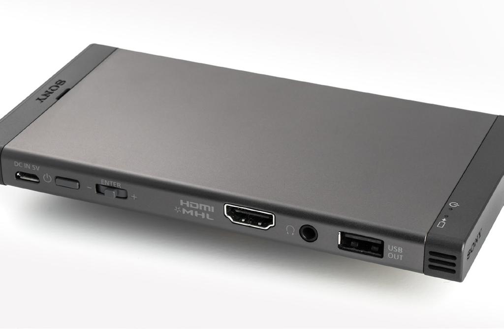 Audio out jack To supplement the Sony Pico projector's Bluetooth conncetivty 2, this
