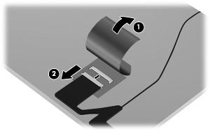 b. Disconnect the display panel cable (2). 10.