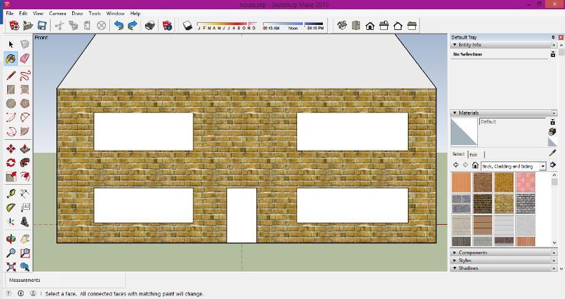 11 Use the different views in the View tool bar to see all sides of your house to add windows and doors to any other sides if you want to.