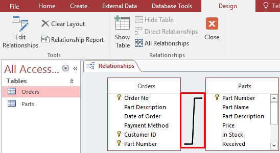 Access 2016 Foundation Page 143 Enabling Referential Integrity Double click on the line between the two tables to open the Edit Relationships options box again.