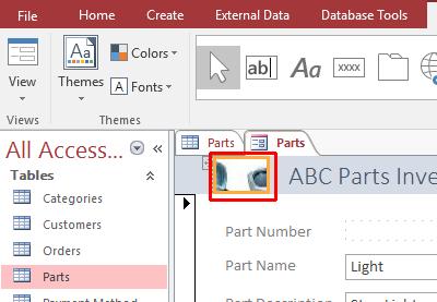 Modifying a form label Click on the Attached Docs label to select the label.