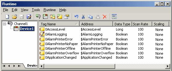 8 3. The tags defined in InTouch should appear as shown below. 4. After the tags have been imported into the OPC server, the dialog should appear as shown below.