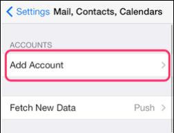Standard Email Accounts iphone/ipad 1.
