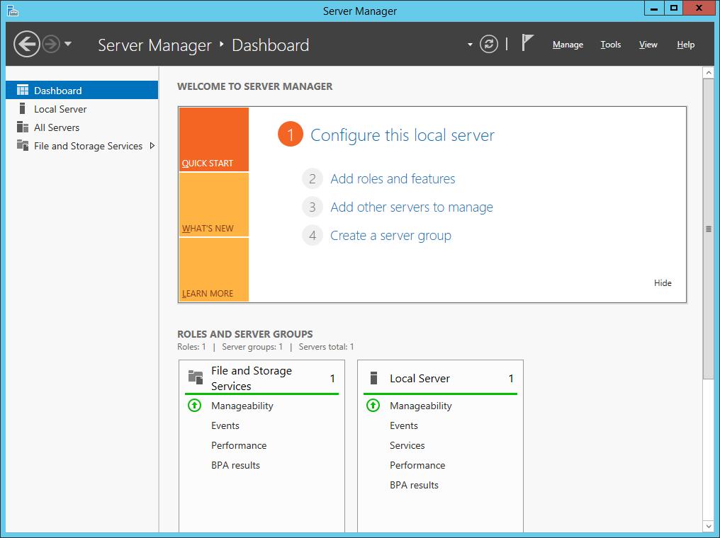 1 Configuring Windows Server 2012 R2 for