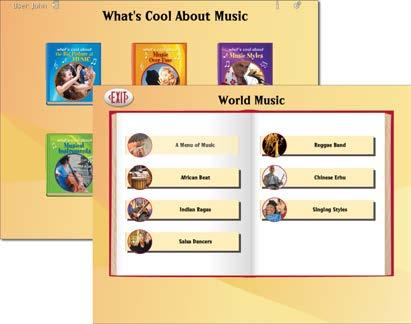 Page 2 Quick Start Quick Start 1. Touch What's Cool About Music icon to launch the program. 2. Touch icon for one of the six books in the series, to bring up that book's story directory. 3.