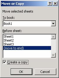 * Duplicate a worksheet within a spreadsheet or between open spreadsheets. 1.
