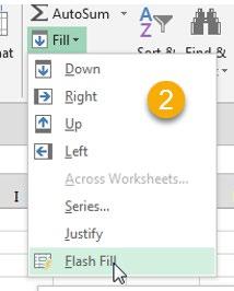 Excel identifies the pattern to create a fill of the