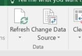 To refresh the pivot table: 1. Go to Pivot Table Tools, Analyze Tab, Data Group. 2. Click Refresh button. OR 1. Right click over the pivot table 2. Select Refresh.