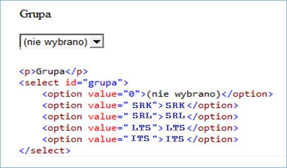 Component Select (developed list) The <select> component is used to select one of many options from the list