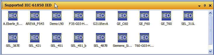 Simply register each of the ICD files for immediate availability for the IED configuration.