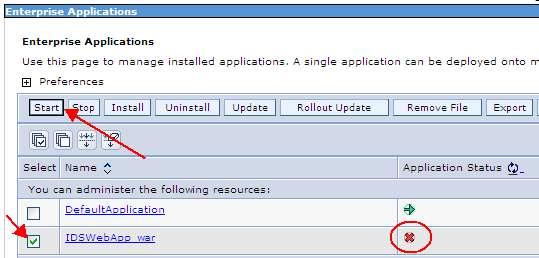 18. A message gets displayed about the application start and application status gets updated in the table: 19.