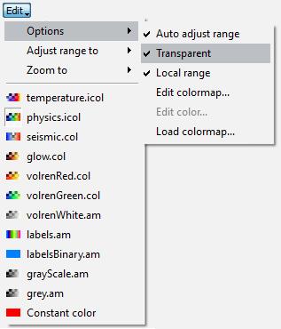 Adjust range options and zoom options are gathered in the same submenus. The possibility to adjust the range to data histogram has been added.