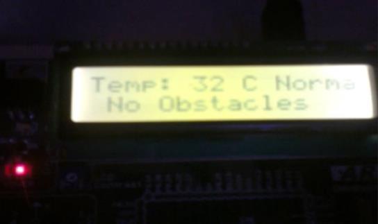 The microcontroller start collecting data after initializing and the data or values was displayed in the LCD display.