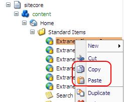 Select the Copy button to copy the item to the clipboard.
