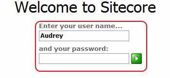 Enter your login (user name) and password and click the green button to login.