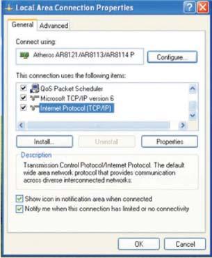 Double click on the Internet Protocol (TCP/IP)