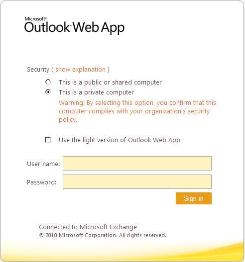 GETTING STARTED WITH OUTLOOK Logging into Outlook Web App 1. Type the following link into the Internet Explorer Address Bar: https://webmail.manitoba-ehealth.