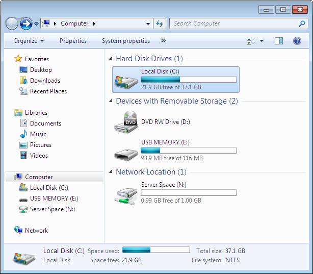 Driving Lesson 54 - Storage Space Nearly all ICT computing devices have some form of local or removable storage space for saving files to.