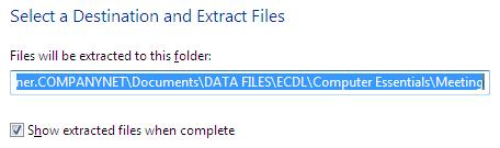 Driving Lesson 58 - Extracting Files Before the compressed contents of a zip file can be used, it is advisable to extract them. This is because it is not possible to edit files contained in a zip. 1.