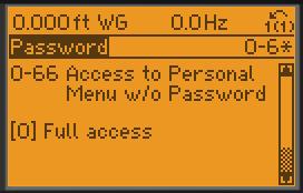 The Main Menu password is now changed. 2.3.4 Enable Password Protection for My Personal Menu 1.Press [Main Menu]. 8.Press [OK]. 2.Select 0-** Operation / Display by pressing [OK].