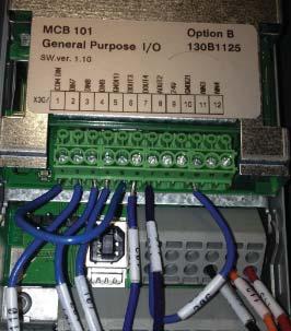 connect the long blue wire (#123 or #223) to the communication card (MCB101)