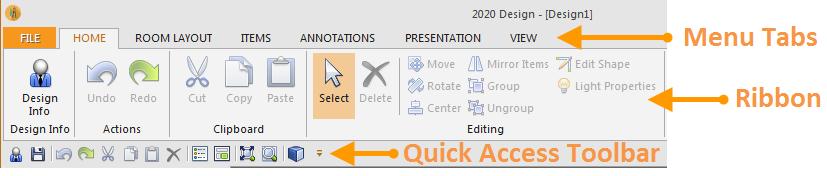 Command Buttons Command buttons are located in the Quick Access toolbar, the Ribbon bar, and the Work Area toolbar. Command buttons allow you to perform tasks quickly.