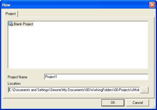 JMobile projects are stored in a folder with the same name as project. This folder contains all the project files.