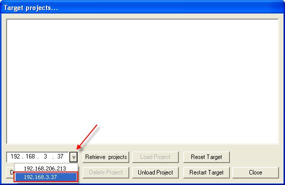 Figure 3 Once the IP of the target unit has been selected, click on the Download System Files button as shown in Figure 4.