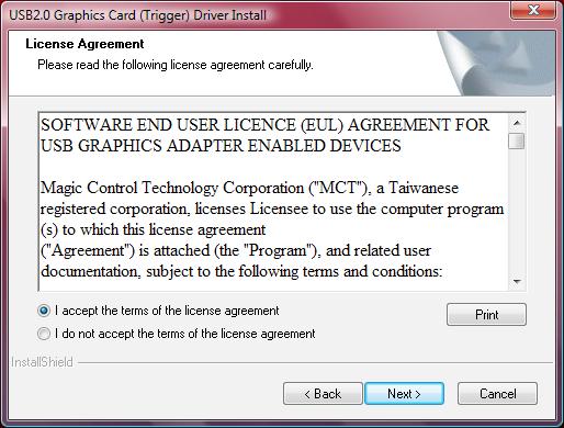 3. When the License Agreement screen displays, read it and