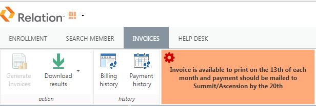 Available Applications: Billing and Payment History Billing History is a quick view of all of your invoices and the owed/paid