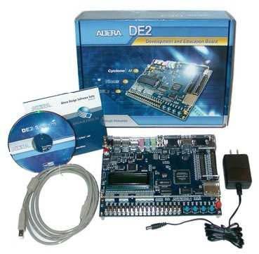 ALTERA DE2 Development and Education Board DE2 Package: The DE2 package contains all components needed to use the DE2 board in conjunction with a computer that runs the Microsoft Windows software and