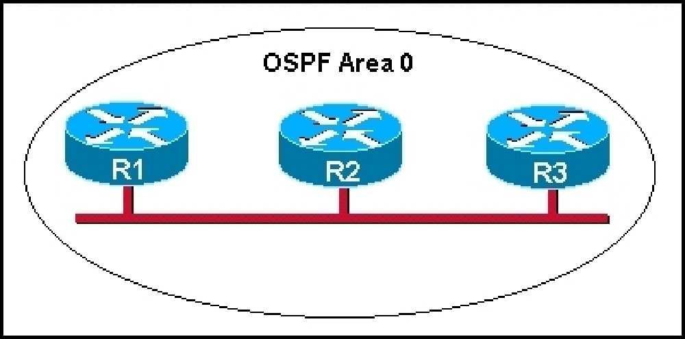 R1 is unable to establish an OSPF neighbor relationship with R3. What are possible reasons for this problem? (Choose two.) A. All of the routers need to be configured for backbone Area 1. B.