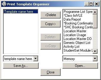 Select the name of the template(s) you wish to import in the list on the left, then click Copy>>. The template will then be added to the list on the right.