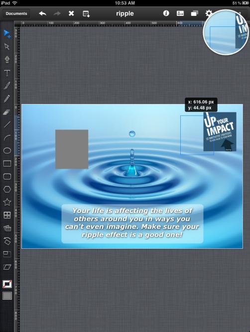 Select the book cover and tap on the geometry icon. Grab a pen and paper and write down the exact dimensions of the book cover. They are the third and fourth items in this dialog box.