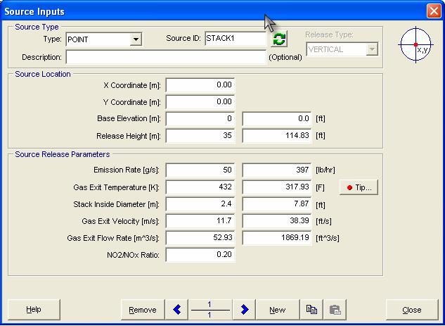 Source NO2/NOx Ratio Options NOTE: This feature has been replaced in version 5.8.