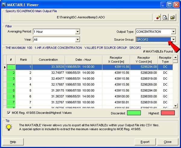 MAXTABLE Viewer Source Groups The MAXTABLE Viewer now supports source groups other than All.