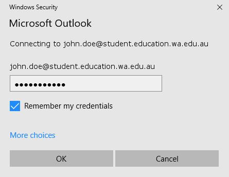 Enter your DOE Student Username password to authenticate with the DOE Microsoft