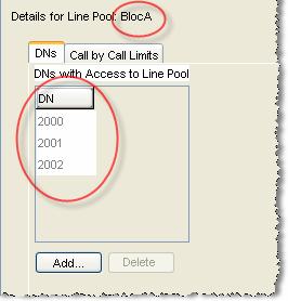 Additionally, all DN numbers that need to access the VoIP trunks must be added to this pool.